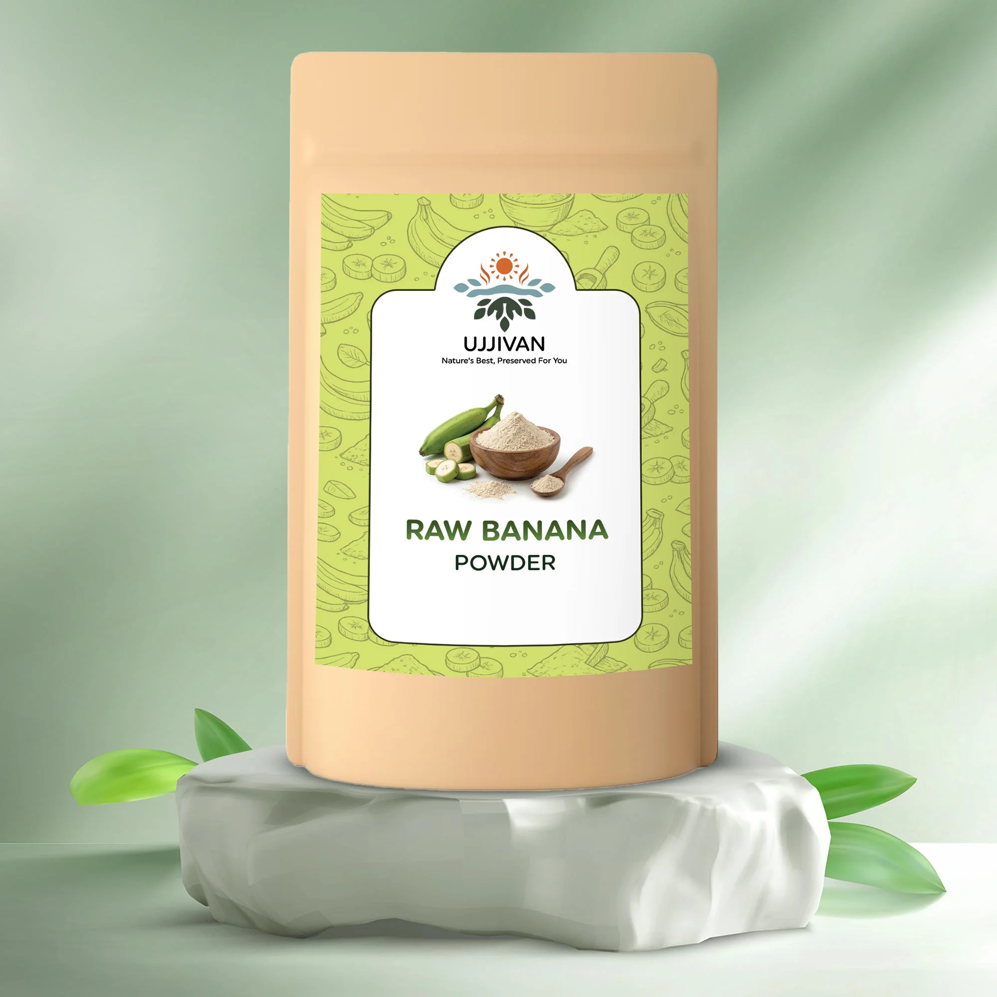 Raw Banana Powder: Starchy . Pure. Wholesome.